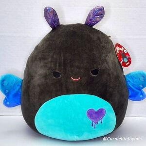 ❤️ SALEM 🦋 FTM Black & Teal Moth w Dripping 💜 Valentine 2025 Squishmallow NWT